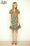 Image of Miss Patina Forest Fairy Floral Cotton Dress (grey)
