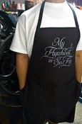 Image of my flywheel is so fly // silkscreen printed shop apron
