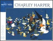 Image of Charley Harper Art Mystery of the Missing Migrants Puzzle 1000 piece format
