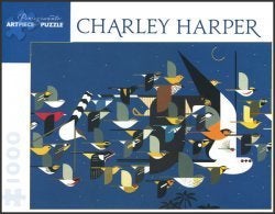 Image of Charley Harper Art Mystery of the Missing Migrants Puzzle 1000 piece format