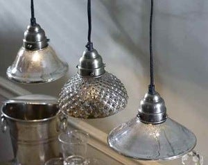 Image of Mercury Glass Pendant Lamps