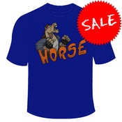 Image of BLUE "Horse Rage" Tee!
