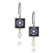 Image of Black Box Earrings with Drop