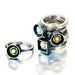 Image of Black Box Flower Rings Square