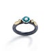 Image of Flower Ring with Diamond Accented Leaves