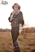 Image of Miss Patina Oversized Mix Wool Coat with Removable Fur Sleeves