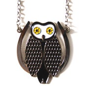 Image of Mysterious Owl Necklace - Silver