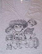 Image of Go Go Gizmo Monster People Gray V-Neck T-Shirt 