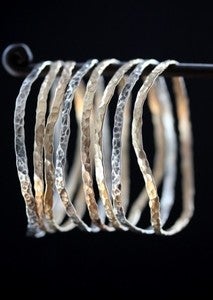 Image of Hammered Mixed Metal Bangles- as seen on E! News