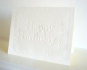 Image of Happy Birthday card (debossed)