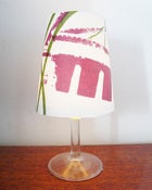 Image of Candle lampshade - purple architecture
