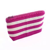 Image of Handmade Purse – Magenta & Cream
