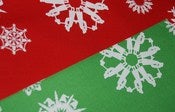 Image of Christmas Snow Flake Vintage Style Cotton Fabric Quilt Fabric TWO COLORWAYS AVAILABLE