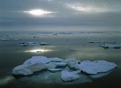 Image of Photograph, 'Dead-Calm Sunset Before the Storm, Larsen Sound' 1994, from the "ARCTIC" Series