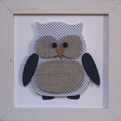 Image of Love-Ly Little Owls - Blue 17x17cm Single