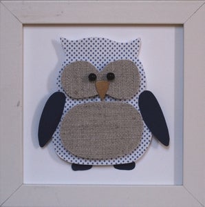 Image of Love-Ly Little Owls - Blue 17x17cm Single