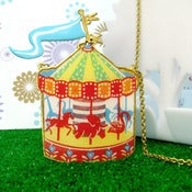 Image of majestic colorful carousel necklace