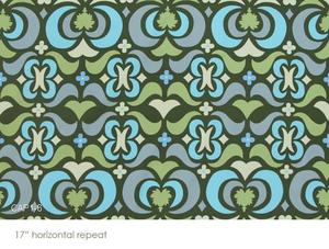 Image of Amy Butler Water Lotus Spinach Cotton Fabric Home Dec 54" wide