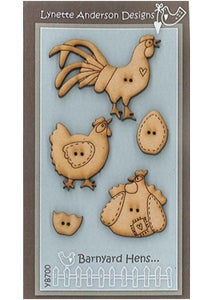 Image of Barnyard Hens button pack