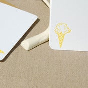 Image of ice cream letterpress notecards A2 - set of 6