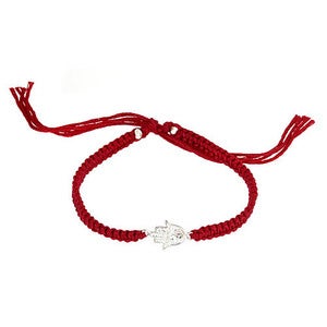 Image of Silver Hamsa Hand Friendship Bracelet
