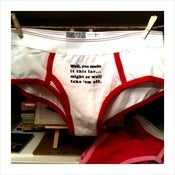 Image of Women's boy briefs -- "Well you made it..." 