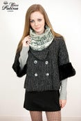 Image of Miss Patina Snowflake and Elk Pattern Funnel Snood