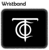 Image of Wristband (Black w/ White Pendant Logo)