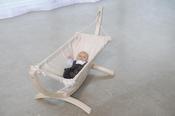 Image of AMAZONAS Kaya Natura baby hammock, wooden Leo stand and Sunny blanket liner