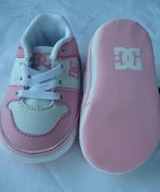 Image of DC shoe co  Babies CRIB shoes..Pink ...or White Blk/red trim