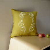 Image of Housse de Coussin Jaune Moutarde