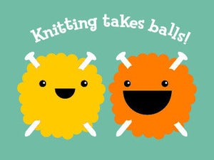 Image of Knitting Takes Balls T-shirt (Men's / Unisex)
