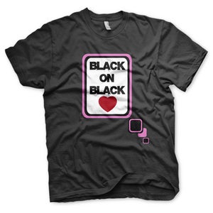 Image of black on black heart (Men)
