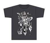 Image of Totem Dude (Grayscale on Charcoal Grey)- CLEARANCE