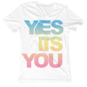 Image of Yes It's You Rainbow V-Neck Tees