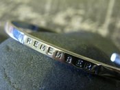 Image of "Remember~I am Always here for you" sterling cuff bracelet