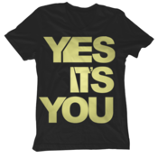 Image of Yes It's You Black Gold V-Neck Tees