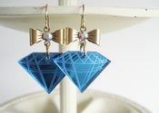 Image of La Petite Diamond Earrings - Blue