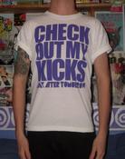 Image of 'KICKS' tshirt.