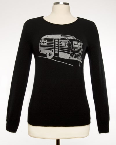 Image of "Living The Dream!"  Womens Cashmere Sweater - Black