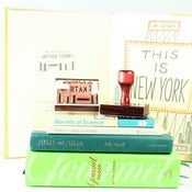 Image of Personal library custom stamp