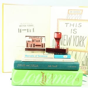 Image of Personal library custom stamp