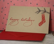Image of Happy Holidays Stocking note card set