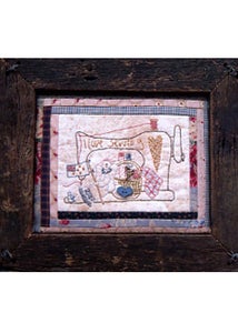 Image of I Love Sewing framed stitchery pattern