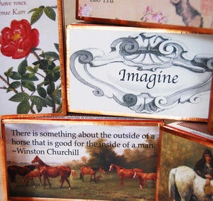 Image of Famous Quotes Paired with Timeless Images Matchboxes