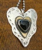 Image of Favorite of Nordstroms, Saks Fifth Ave, Coldwater Creek ~ Black Onyx Heart Pendant