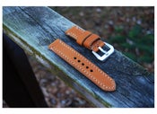 Image of Golden Brown Leather Watch Strap