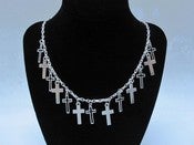 Image of 13 Silver Crosses Necklace