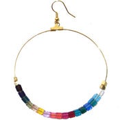 Image of SIGNATURE SWAROVSKI HOOP: COLOR CHAKRA
