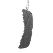 Image of BURT Moustache Necklace/Earrings made from a recycled vinyl record.